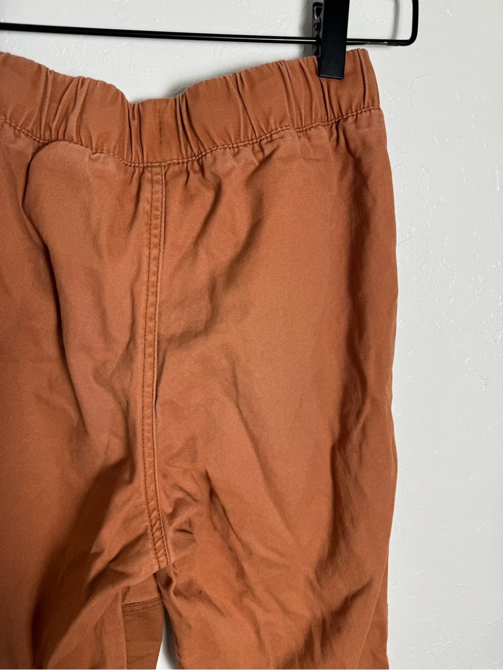 H&M Kids Twill Loose Fit Reinforced Knee Terracota Brown Red Clay Joggers
